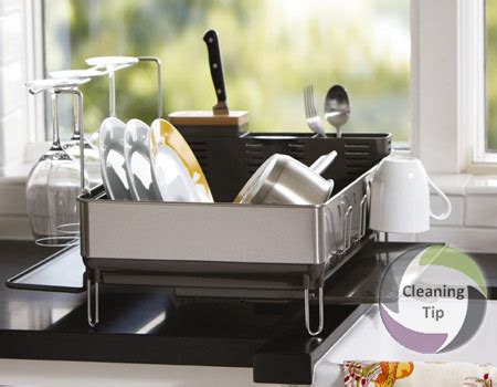 how to clean a dish rack