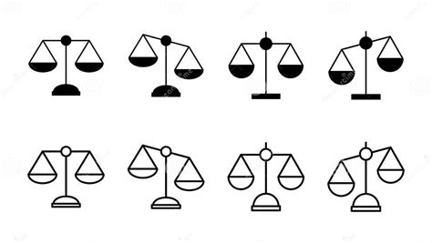 Scales Icon Law Scale Icon Scales Vector Icon Justice Stock Vector