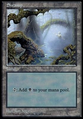 Magic The Gathering Cards Promotional Swamp APAC Clear