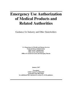 Emergency Use Authorization Of Medical Products Emergency Use