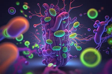 Probiotics Bacteria Biology Microflora Bowel Health Escherichia Coli Colony Stock Image