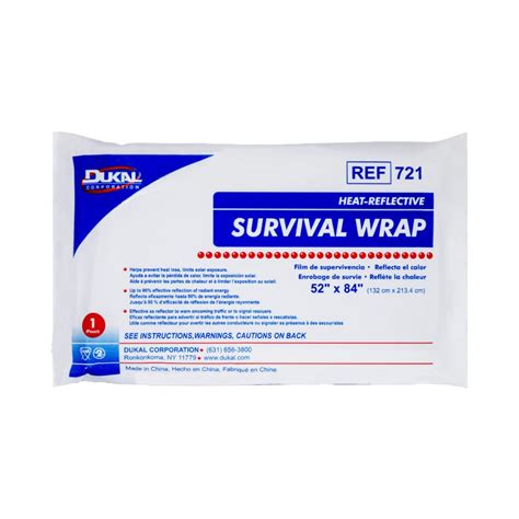 Dukal 721 Emergency Survival Blanket Mylar Wrap Thermal Properties Convenient