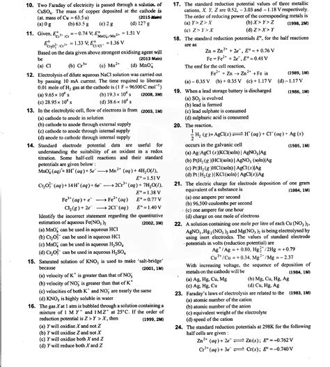 Solution Electrochemistry Studypool