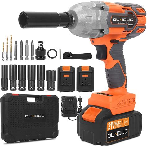 Buy Ouhoug Cordless Impact Wrench 1 2 Inch Impack 21v Power Impact