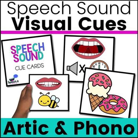 Speech Sound Visual Cue Cards Consonants Articulation Phonology