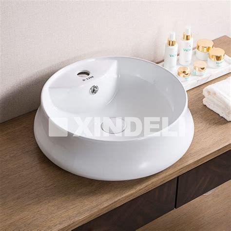 Sanitary Ware Commercial Hand Washing Round Shape Porcelain Ceramic