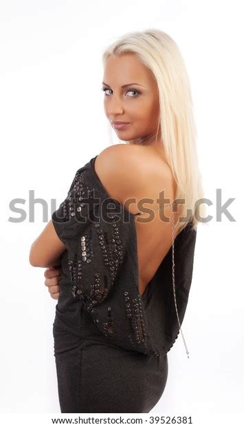 Sexy Blonde Model Wearing Dress Stock Photo Shutterstock