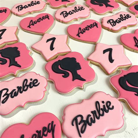 Barbie Birthday Cookie Set Barbie Birthday Party Barbie Birthday