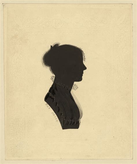 Silhouette-of-a-woman-wearing-an-Empire-dress-facing-right-1829 – La