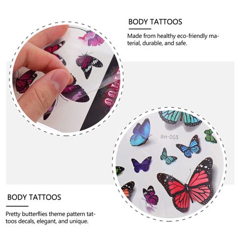 Sheets Schmetterling Tattoo Aufkleber Tattoos Schmetterlinge