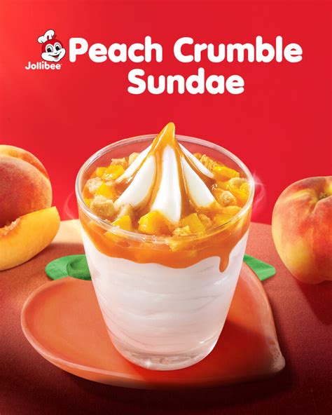 Jollibee launches its delightfully newstalgic Peach Crumble Sundae ...