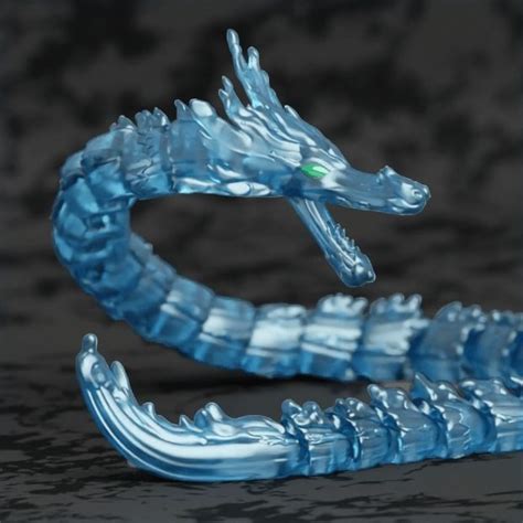 WATER DRAGON FORM FLEXI ARTICULATED KIMETSU DEMON SLAYER 3D model 3D ...