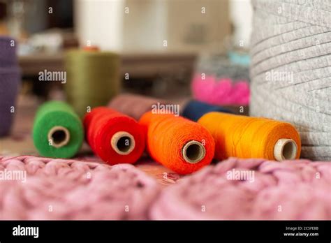 string  thread  table stock photo alamy