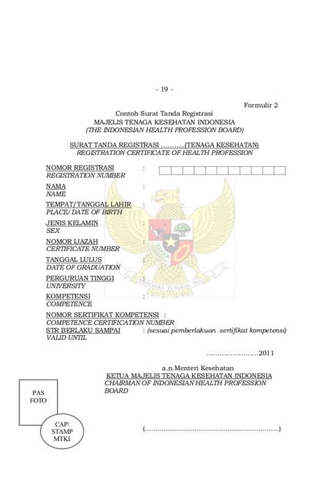 Detail Surat Tanda Registrasi Apoteker Koleksi Nomer