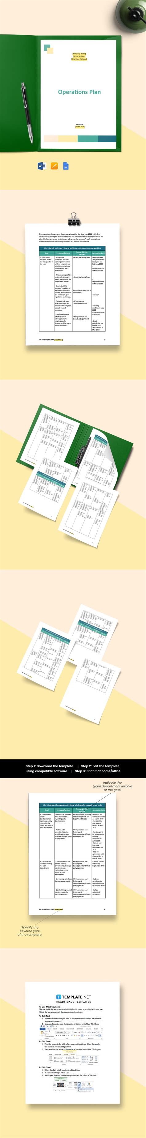 Operations Plan Template - Google Docs, Word | Template.net