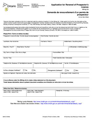 Fillable Online Forms Ssb Gov On Application For Renewal Of Prospector