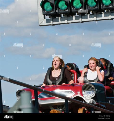 Stealth roller coaster ride, Thorpe Park Theme Park, Surrey, England ...