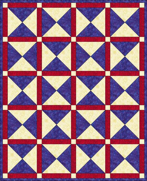 Chock A Block Quilt Blocks Confederate Silver