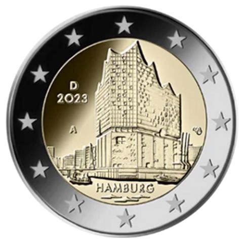 Allemagne 2 Euros 2023 Philharmonie De L Elbe De Hambourg La Maison