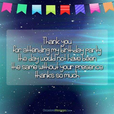 Thank You For Coming To My Birthday Party Quotes Shortquotescc