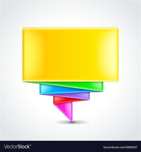 Colorful Origami Banner Royalty Free Vector Image