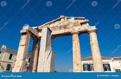 Hellenistic Arch In Roman Agora Athens Greece Europe Stock Image