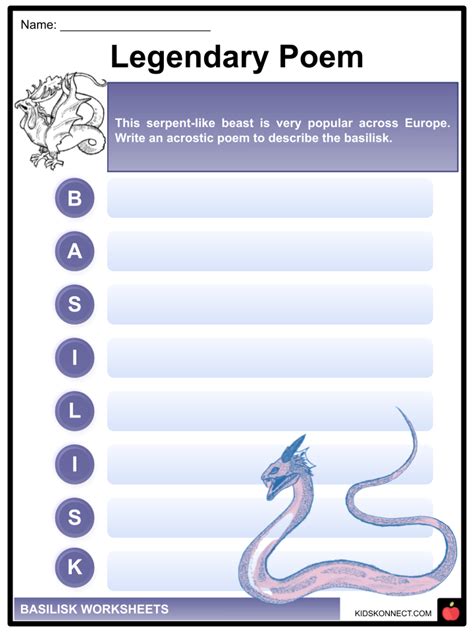 Basilisk Worksheets & Facts | Origins, Symbolism, Pop Culture