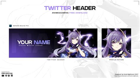 Animeandgaming Banner Genshin Impact Theme Youtube Banner Design