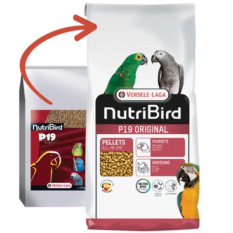 Aliment Pour Perroquets NUTRIBIRD P19 ORIGINAL VERSELE LAGA 10 Kg