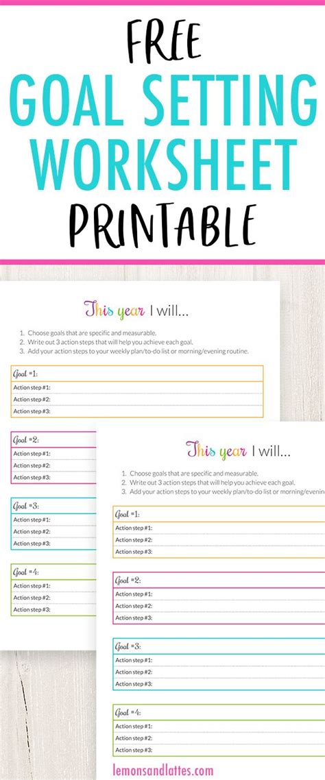 Weight Loss Goal Worksheet