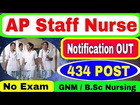 AP Staff Nurse Notification 2023 AP Job Notification 2023 Staff