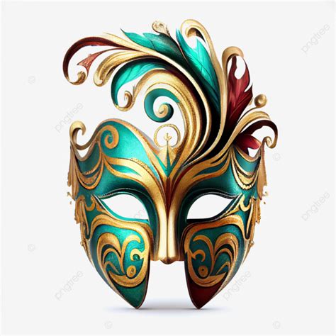 Teal And Gold Carnival Mask Carnival Carnival Mask Mask Png