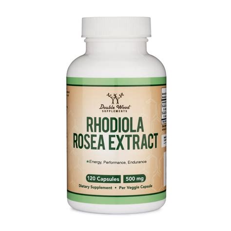 Rhodiola Rosea Extract 500mg Supplement Capsules 120 Count Usa Made 3 Salidrosides 1