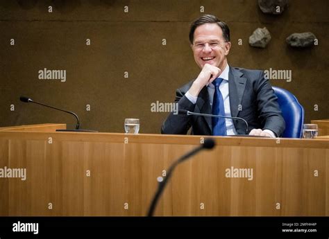 THE HAGUE VLNR Prime Minister Mark Rutte During A Debate About