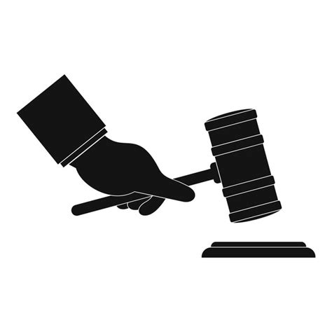 Premium Vector Gavel In Hand Icon Simple Illustration Of Gavel In