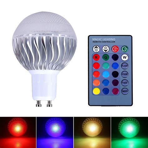 RGB LED Bulb Dimmable GU10 E27 E14 5W 220V 110V Spot LED Lamp With