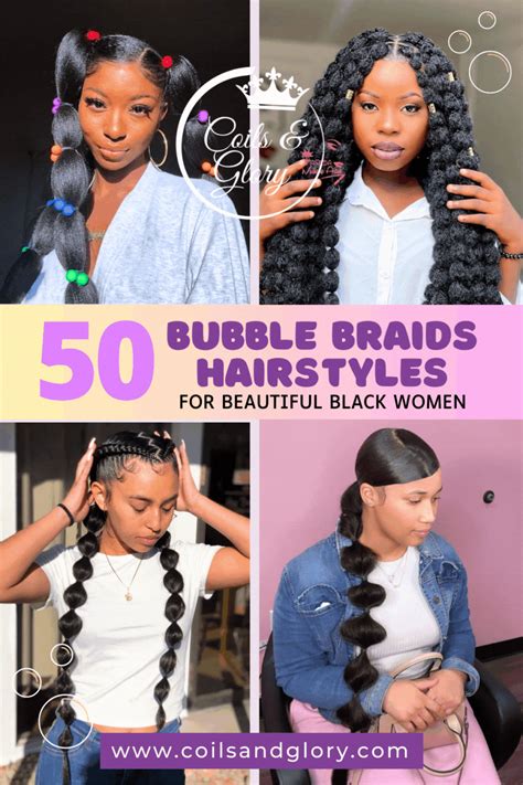 50 Alluring Bubble Braids Hairstyles On Black Hair Coils And Glory