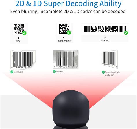 D D Qr Desktop Barcode Scanner Symcode Omnidirectional Hands Free