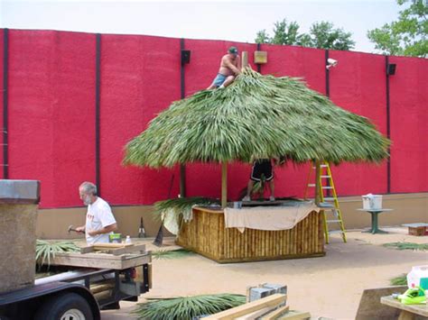 How to Attach Palm Leaves to a Tiki Hut | Gazebo