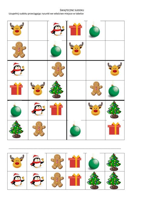 Wi Teczne Sudoku Interactive Worksheet Christmas Worksheets