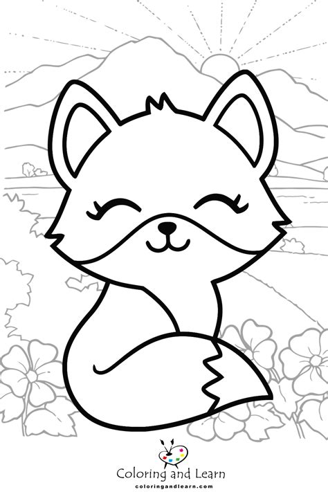 Animated Fox For Coloring Coloring Pages