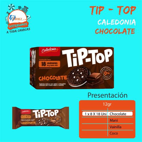 Galletas Tip Top Caledonia Display Distribuidora Uriel CA