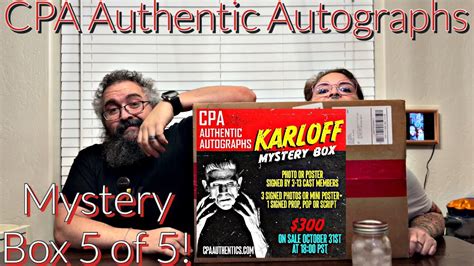 CPA Authentic Autographs 300 Karloff Horror Autograph Mystery Box