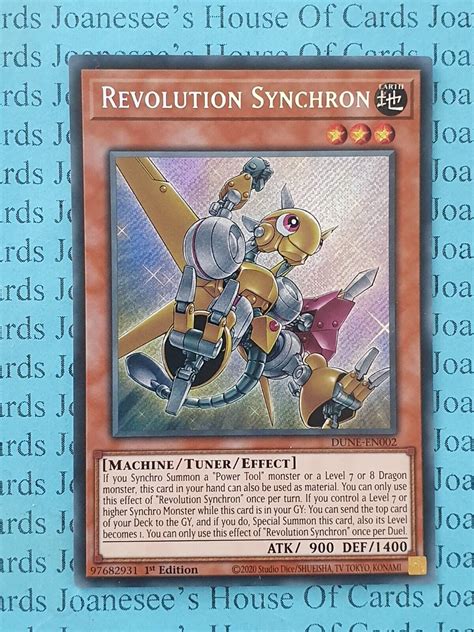 Revolution Synchron Dune En002 Secret Rare Yu Gi Oh Card 1st Edition New Ebay