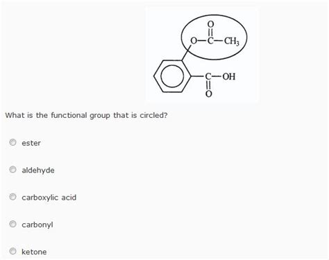 Solved Functional Group What is the functional group that is | Chegg.com