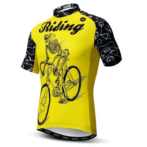 Yellow Cycling Jersey Men Bike Jerses Road Mtb Bicycle Clothing