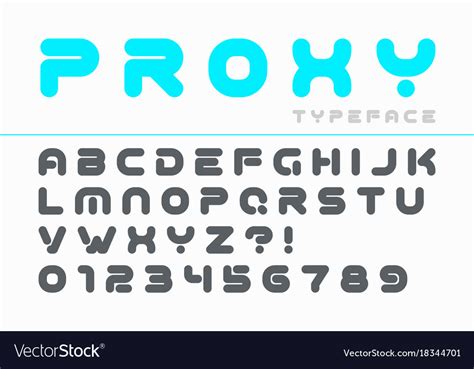 Futuristic Font Alphabet