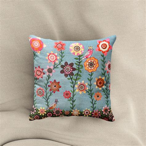 Unique Flower Design Cushion Covers Beautiful Floral Digital Print