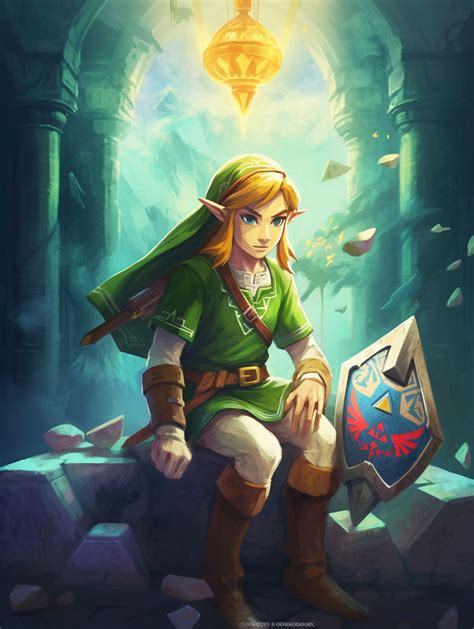 Link Portrait Fan Art Legend of Zelda: Tears of the Kingdom Digital ...