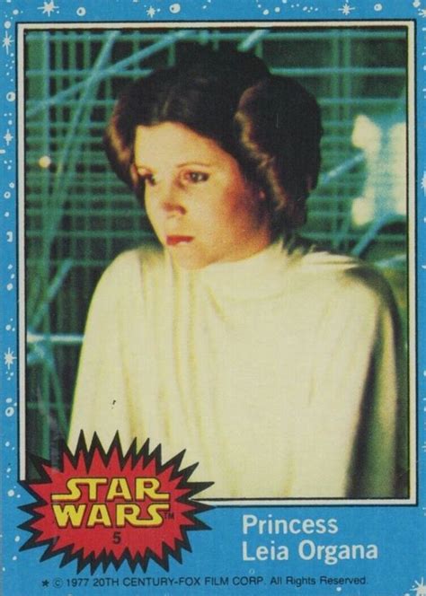 Princess Leia Organa 1977 Topps 5 Base Price Guide Sports Card Investor